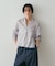 【CLASSY掲載・カシュクール着用可】リネン混レギュラーシャツ