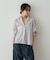 【CLASSY掲載・カシュクール着用可】リネン混レギュラーシャツ