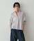 【CLASSY掲載・カシュクール着用可】リネン混レギュラーシャツ