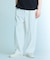 デニムライク ワイドストレート スラックス / ワイドパンツ