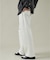 デニムライク ワイドストレート スラックス / ワイドパンツ