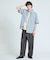 デニムライク ワイドストレート スラックス / ワイドパンツ