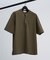 【接触冷感】Vネック スキッパーTシャツ/ヘンリーネック/COVEROSS(R)