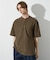 【接触冷感】Vネック スキッパーTシャツ/ヘンリーネック/COVEROSS(R)