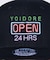 【YOIDORE/ヨイドレ 】 オアイソ刺繍 CAP/24HRS OPEN/ベー