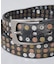 【ウエスタン スタッズ レザー ベルト】35mm black Studded b