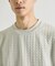 【ソフトタッチ】フクレジャガード 千鳥柄 長袖Tシャツ
