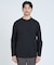 【SMART CLOSET/WEB限定】抗菌防臭 ポンチモックネック 長袖Tシャ