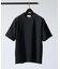 【ヘリンボーン柄】ジャガード モックネック 半袖 Tシャツ / アンサンブル対応