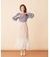シフォン切替マーメイドスカート