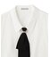 配色ボウタイ付きブラウス