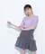パールミニロゴパフスリーブニットトップス