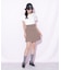 ウエストマークプリーツミニスカート