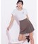 ボタン付きサイトプリーツスカパン