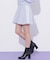 配色ラインレースミニスカート