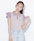 ＜WEB限定カラーあり＞フリル袖ポロニット