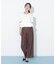 合皮ベルト付ワイドパンツ