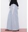 レースダウンワイドデニムパンツ