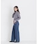 ストライプフリルネックニット 26AW