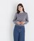 ストライプフリルネックニット 26AW