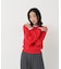 ストライプフリルネックニット 26AW