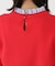 ストライプフリルネックニット 26AW
