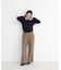 ストライプフリルネックニット 26AW