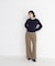 ストライプフリルネックニット 26AW