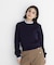 ストライプフリルネックニット 26AW