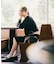 〈N.〉レース柄編みニット