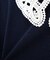 〈NAVY NAVY〉レース襟取り外し2WAYリブニット