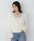 レースドッキングカシュクールニット
