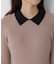 バイカラーニットワンピース