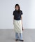 【4サイズ展開XS-L] 内スリットベルボトムデニムパンツ