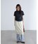 【4サイズ展開XS-L] 内スリットベルボトムデニムパンツ
