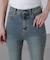 【4サイズ展開XS-L] 内スリットベルボトムデニムパンツ