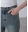 【4サイズ展開XS-L] 内スリットベルボトムデニムパンツ