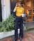 【4サイズ展開XS-L] ベーシックワイドデニムパンツ