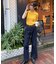 【4サイズ展開XS-L] ベーシックワイドデニムパンツ