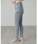 ハイウエストボタンフライスキニーデニムパンツ