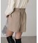[低身長サイズ／Sシリーズ]気流染めベルト付ショートパンツ
