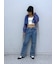 [低身長サイズ／Sシリーズ]ニーカットストレートデニムパンツ