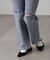 [低身長サイズ／Sシリーズ]ニーカットストレートデニムパンツ