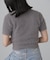 シャギー半袖ニット
