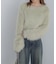 ショート丈ロングシャギーニット