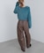 ショート丈ロングシャギーニット