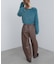 ショート丈ロングシャギーニット