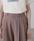 麻調合繊タックワイドパンツ