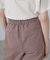 麻調合繊タックワイドパンツ