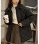 ウエストドロストキルティングコート